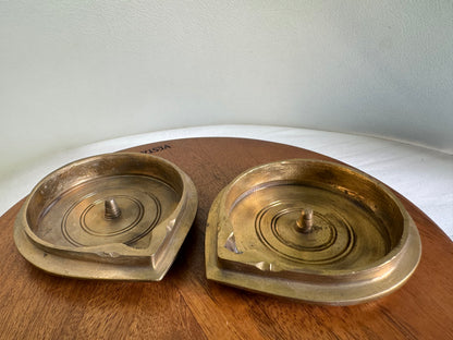Tatte / Battalu Deepa/Deepam/Lamp - Prasiddh Idols Presents Panchaloha handcrafted plate lamp (set of 2 pcs)