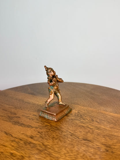 miniature krishna idol - Museum Replicated copper idol