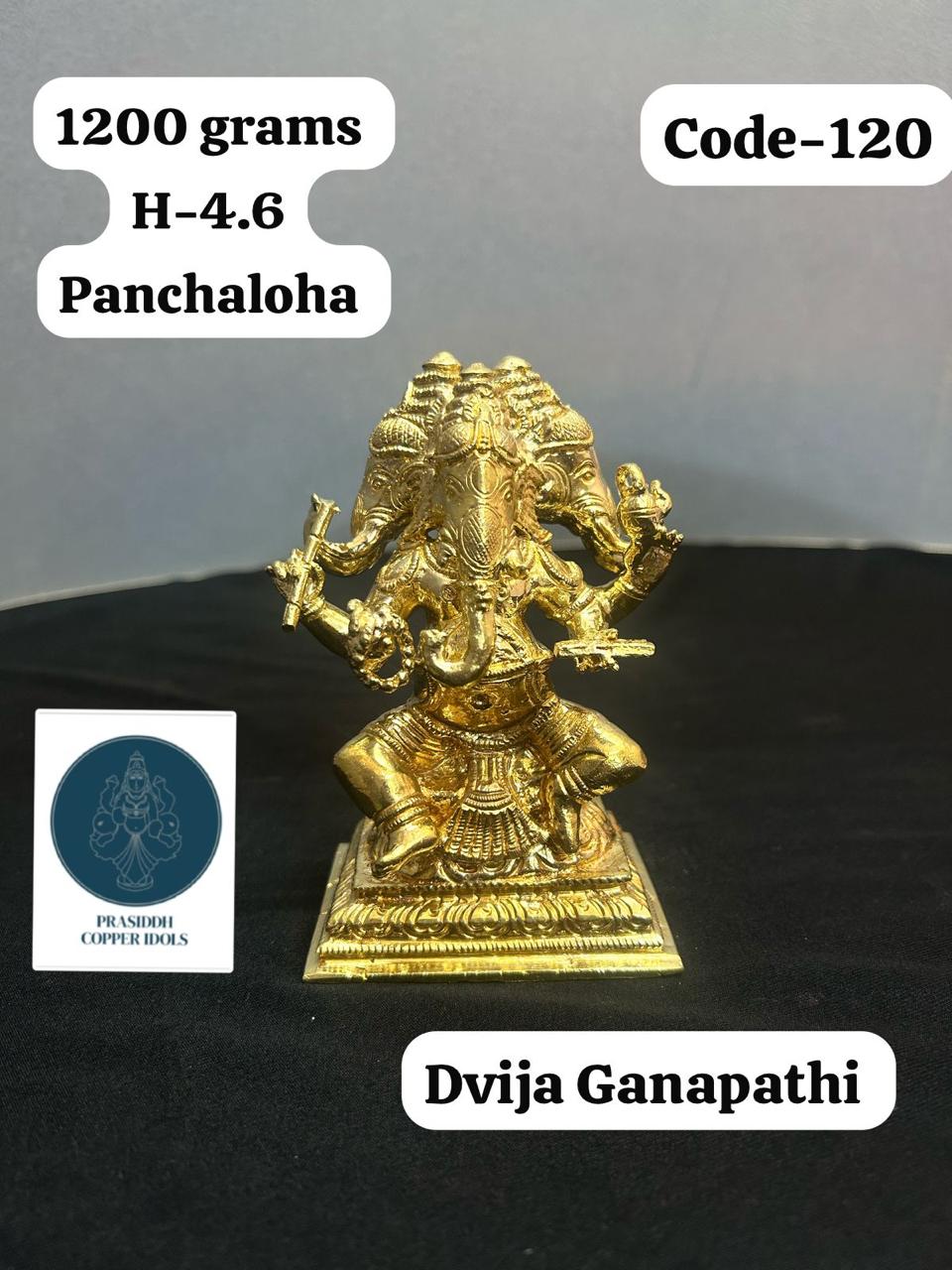 Dvija Ganapathi- Prasiddh Idols Presents Panchaloha Idol (Custom Made)