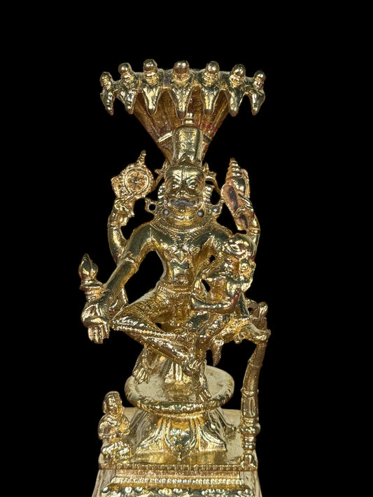 Yoga Lakshmi Narasimha Swamy idol made of panchaloha