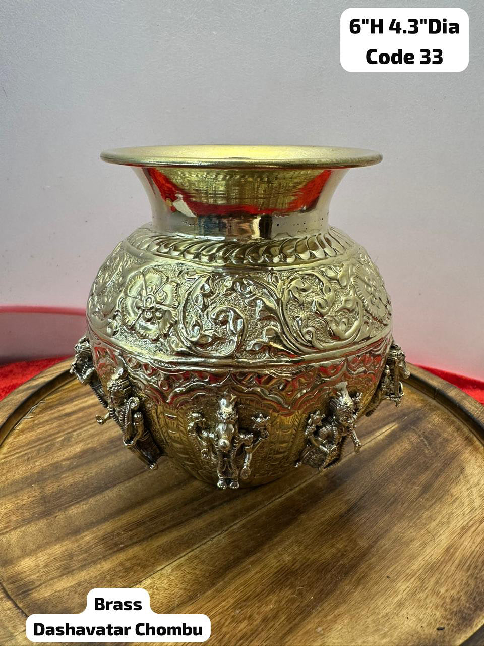 Brass Dashavatar kalasham/ chombu