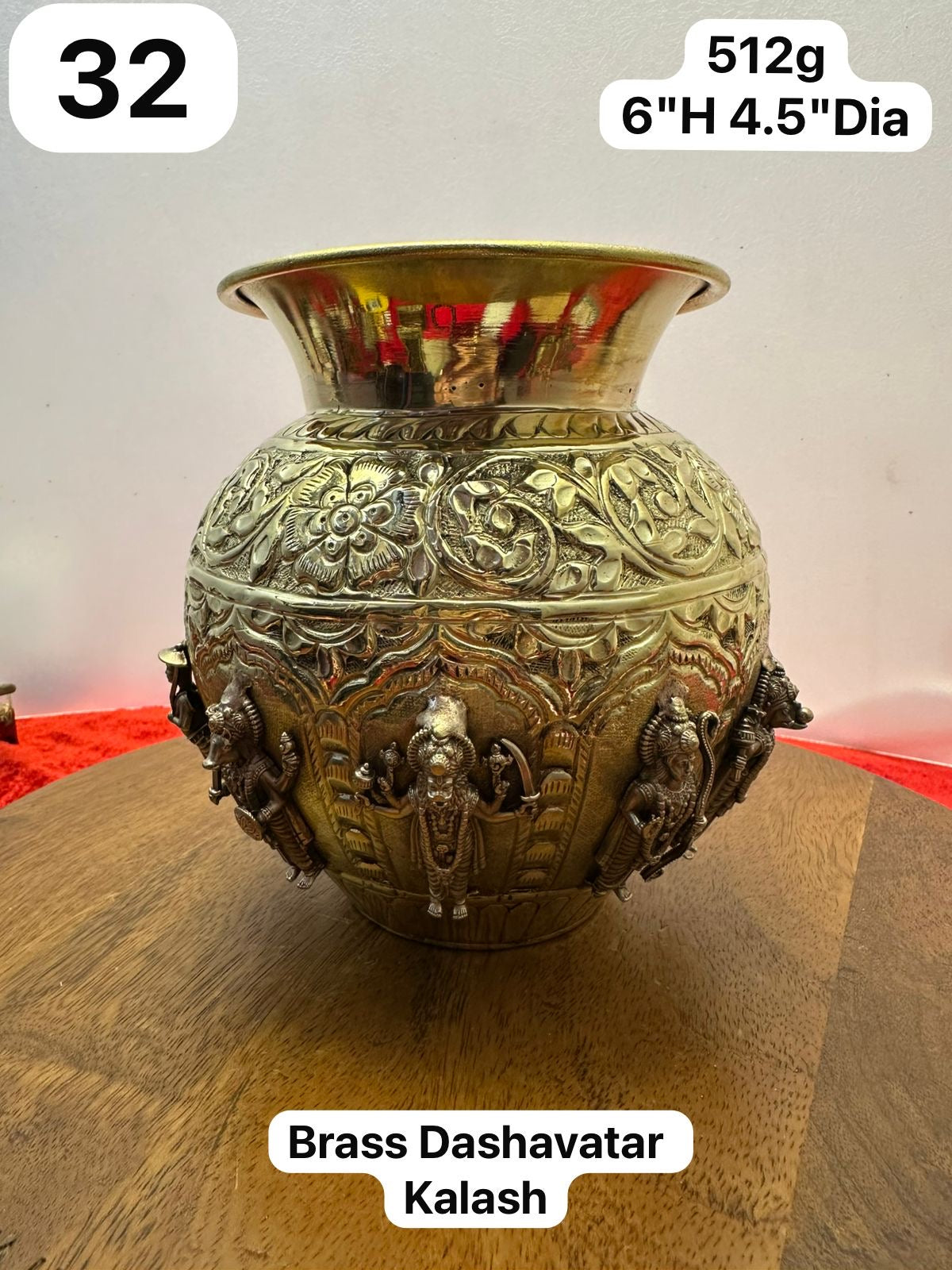 Brass Dashavatara Kalasha - Prasiddh Idols Presents Kalasha