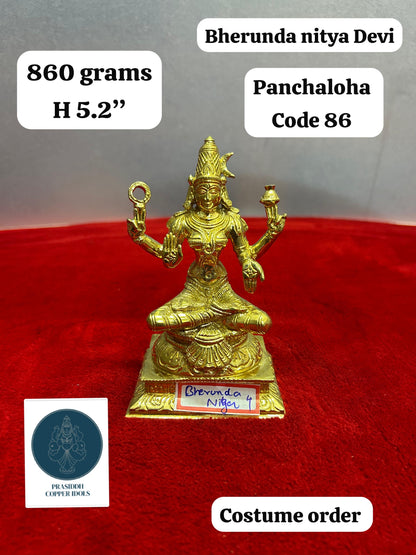 Bherunda Nitya Devi - Prasiddh Idols Presents Panchaloha Idol (Custom Made)