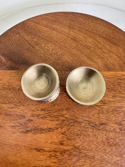 Traditional Bowl Arathi lamp/ Deepam/Lamp/Pair Lamp - Prasiddh Idols Presents Panchaloha handcrafted bowl lamp/ miniature lamp - ghee aarti