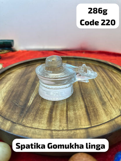 Spatika Shivalinga With Nandi Face - Prasiddh Idols Presents Crystal Made