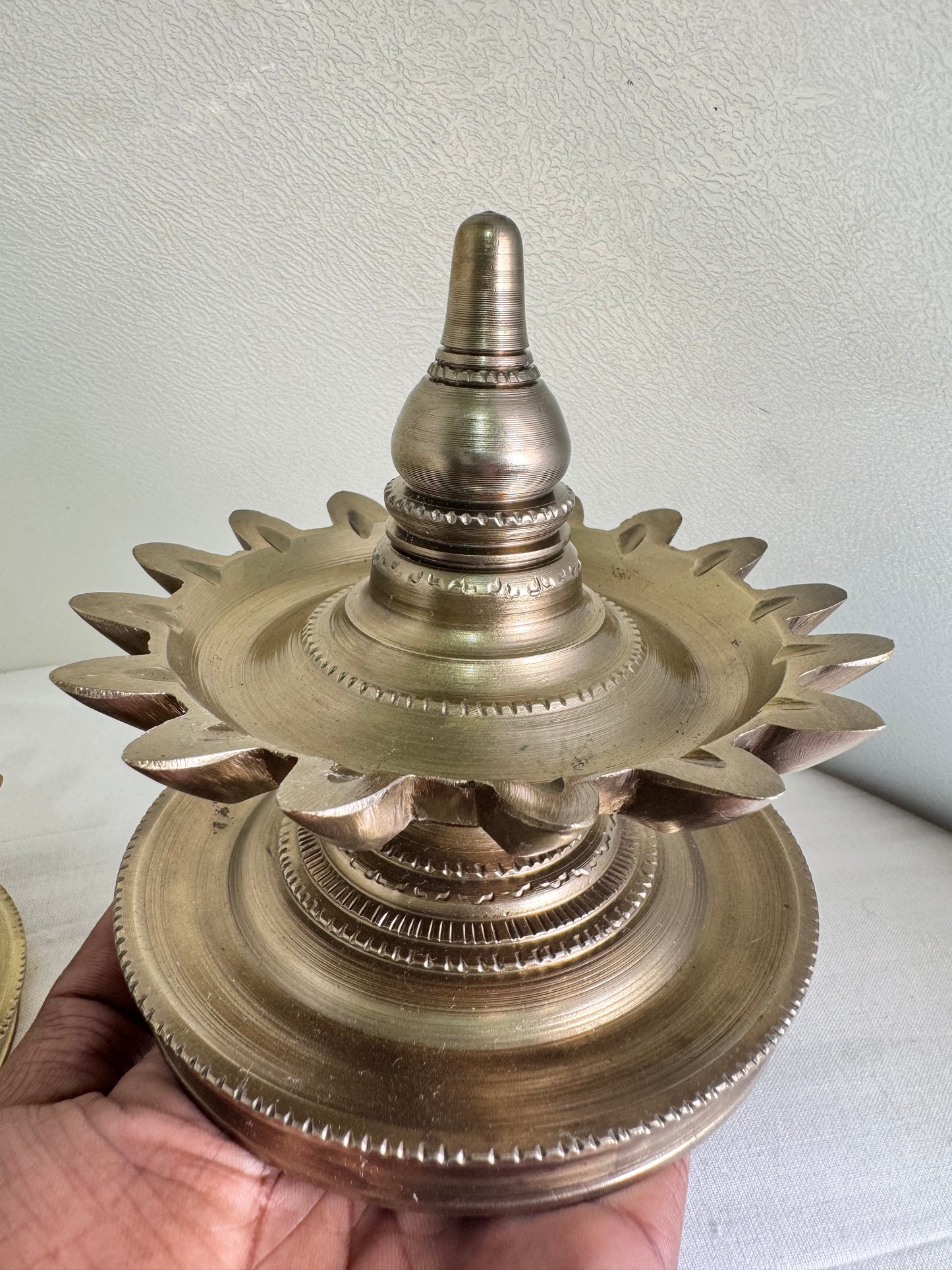Shodasha deepam/16 Lamps/Deepam/Lamp - Prasiddh Idols Presents Panchaloha handcrafted shodasha lamp