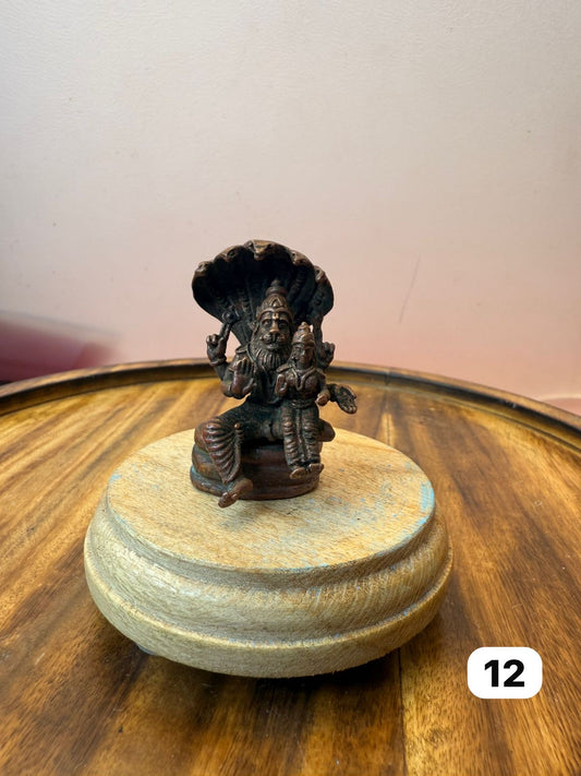 Miniature Lakshminarasimha swamy - museum replicated copper idol