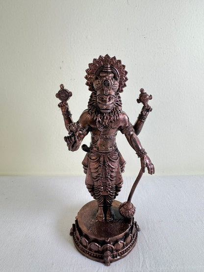 Standing Narasimha Swamy - Prasiddh idols presents Copper Made Polished idol