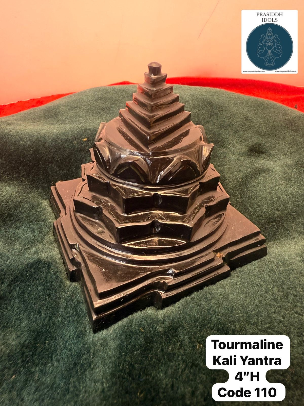 Tourmaline Kali Yantra - Prasiddh Idols Presents Meru Yantra