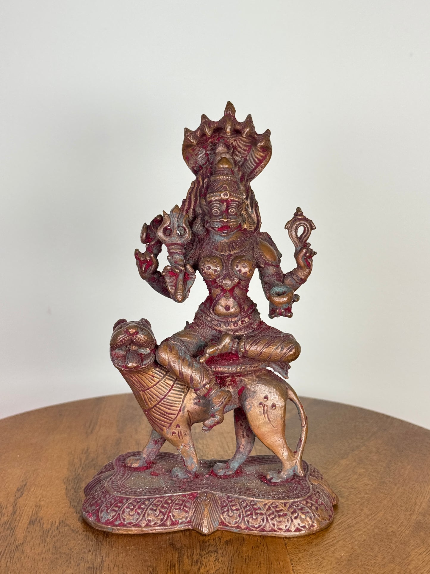 Pratyangira Devi - Museum replicated idol made of copper