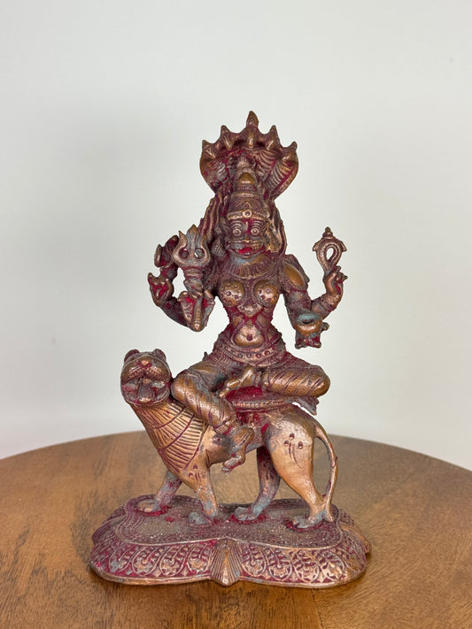 Pratyangira Devi - Museum replicated idol made of copper