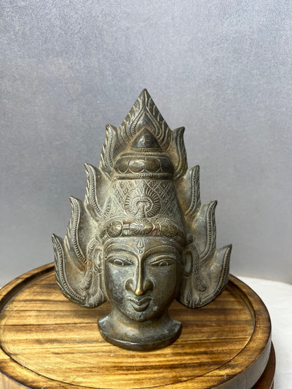 Vintage bronze cast yallamma devi muka
