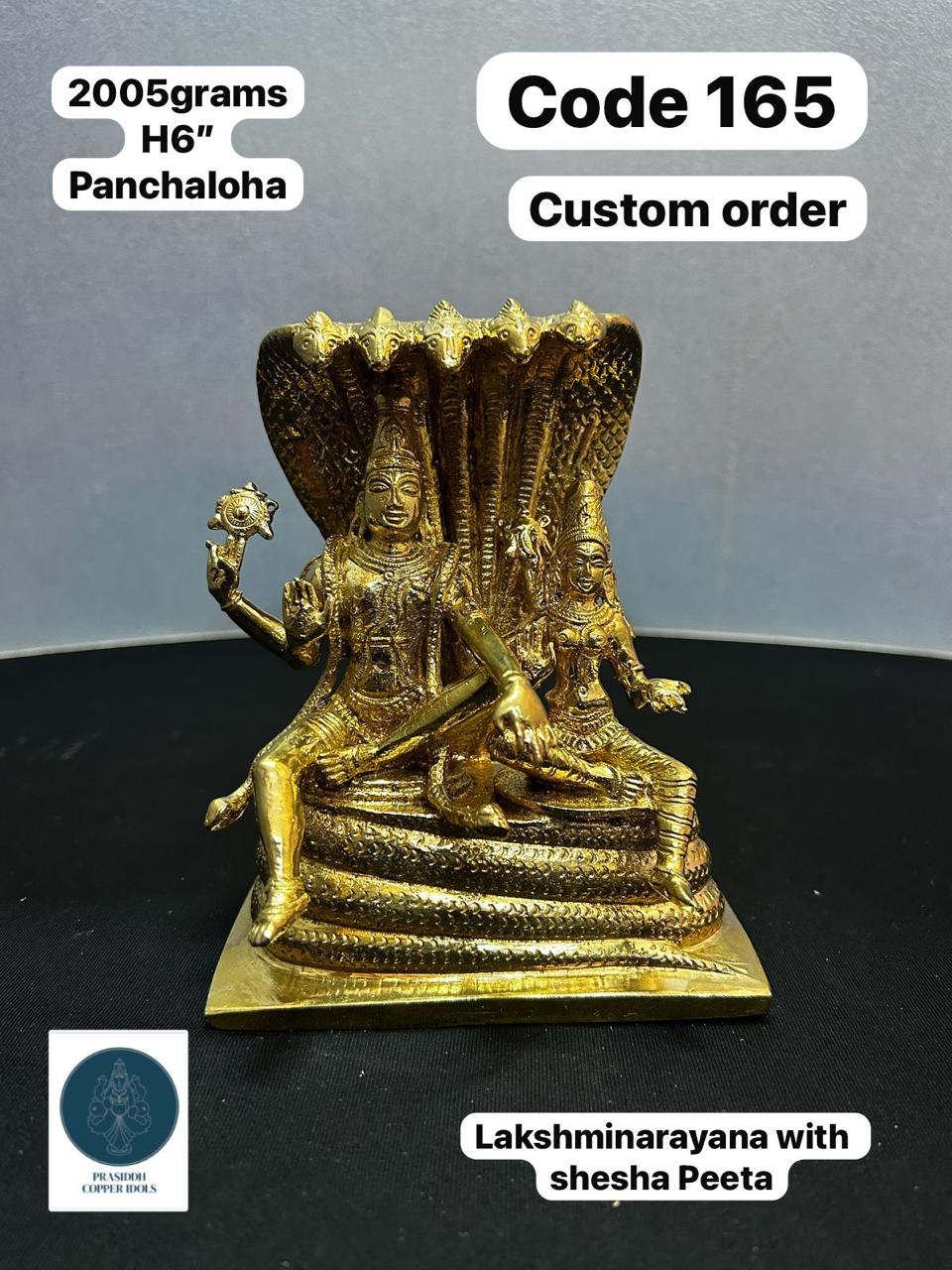Lakshmi Narayana With Shesha Peeta - Prasiddh Idols Presents Panchaloha Idol (Custom Made)