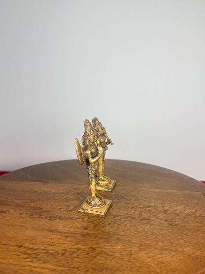 Standing Garuda Hanuman idols - Museum replicated panchaloha idols