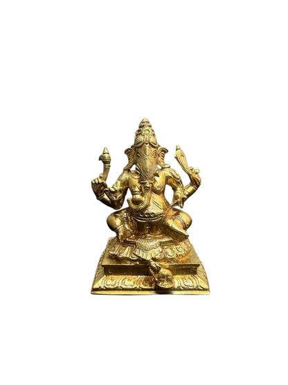 Tryakshara Ganapathi - Prasiddh Idols Presents Panchaloha Idol (Custom Order)