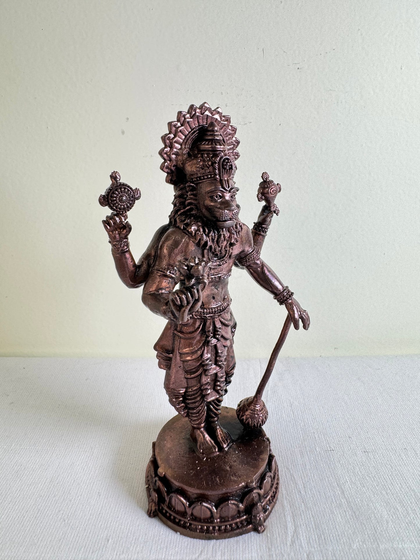 Standing Narasimha Swamy - Prasiddh idols presents Copper Made Polished idol