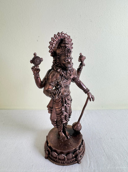 Standing Narasimha Swamy - Prasiddh idols presents Copper Made Polished idol