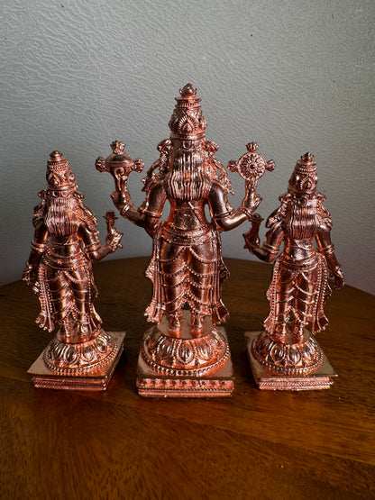 Srinivasa Parivar- Prasiddh idols present copper idol