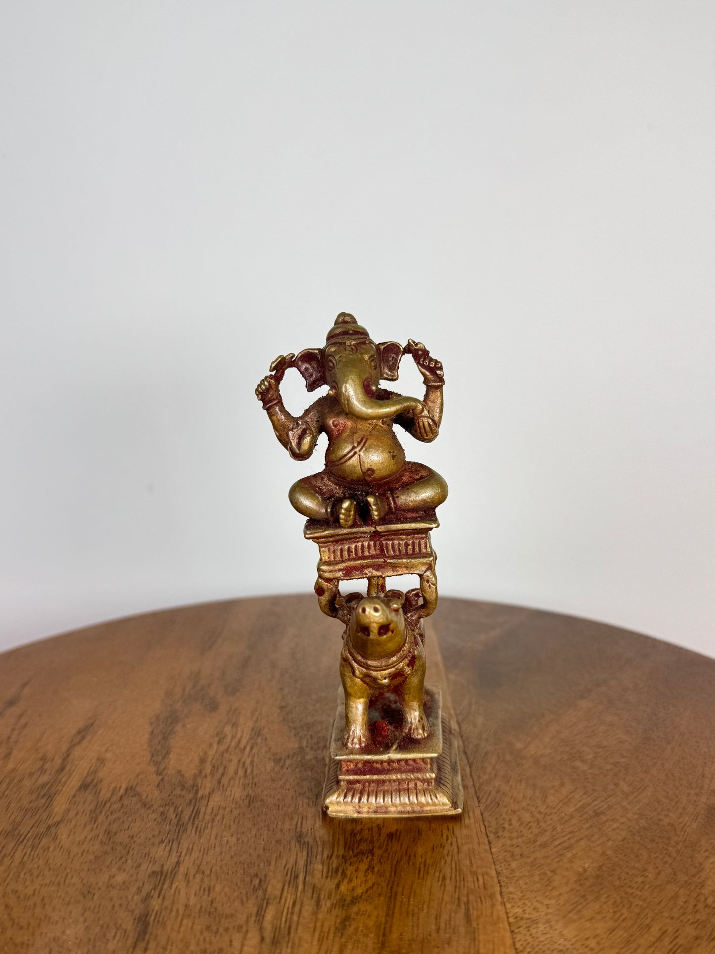 Lord Ganesha on Mooshika Vahana - Museum replicated copper idol