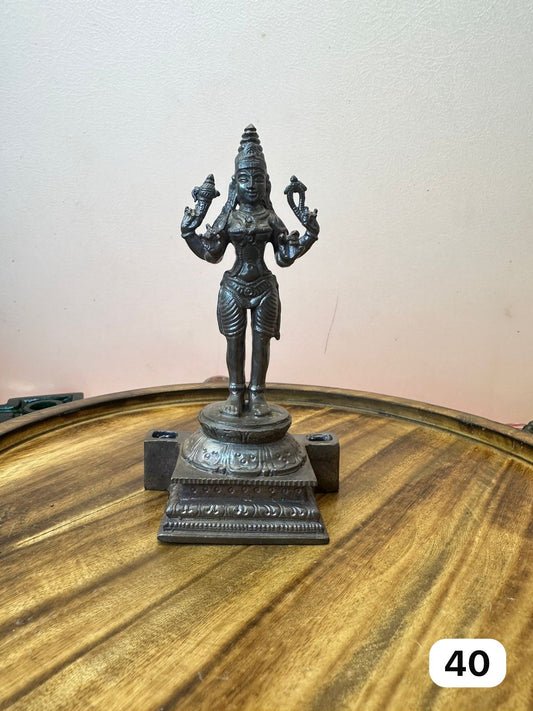 Standing Kamakshi devi - museum replicated copper idol