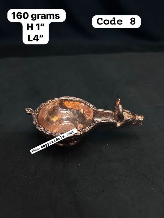 Abhisheka Patra With Nandi Face - Prasiddh idols present copper Idol