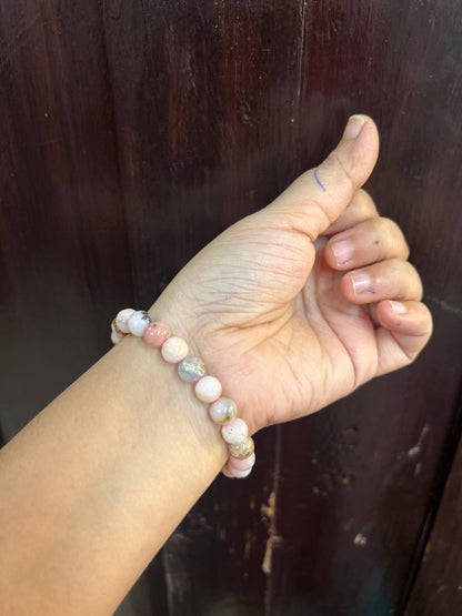 Pink opal bracelet