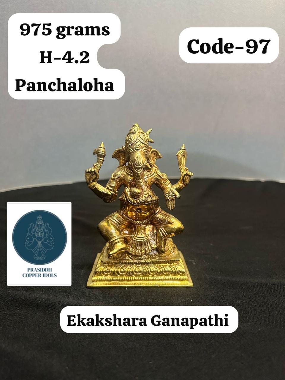 Ekakshara Ganapathi- Prasiddh Idols Presents Panchaloha Idol (Custom Made)