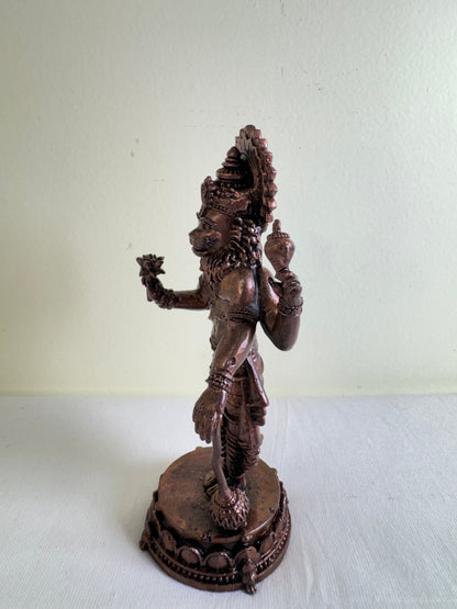 Standing Narasimha Swamy - Prasiddh idols presents Copper Made Polished idol