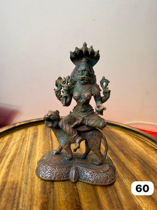 Prathyangira Devi - museum replicated copper idol