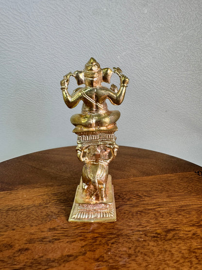 Ganesha Sitting On Moshika Vahana - prasiddh idols presents Panchaloha idol
