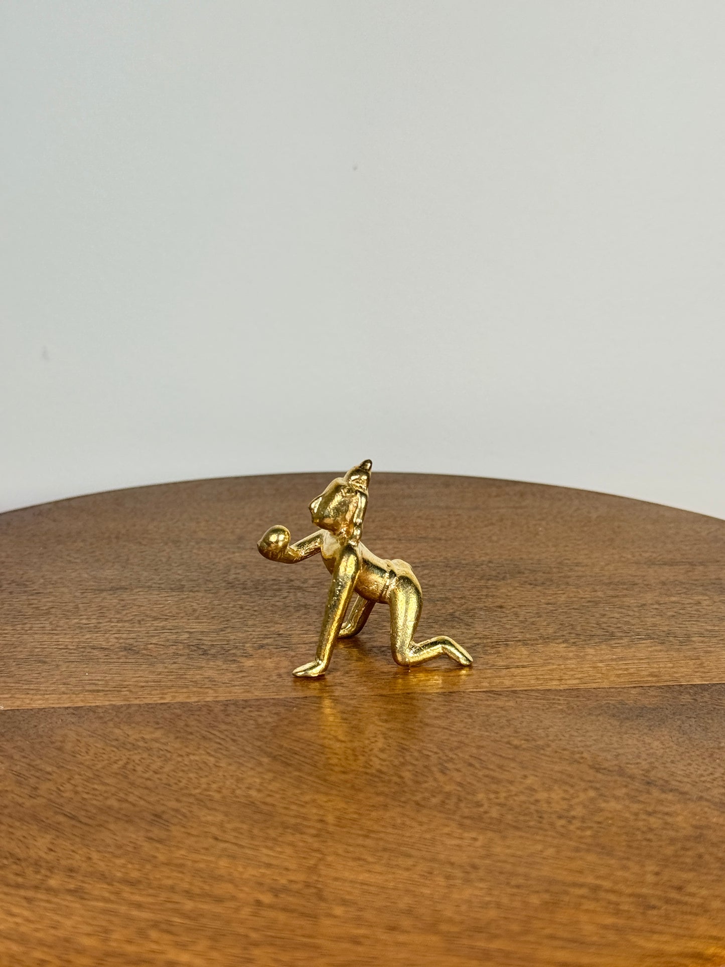 Crawling butter ball Krishna idol made of panchaloha