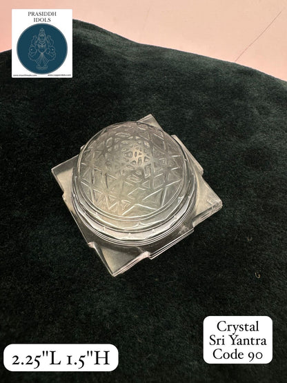 Crystal Sriyantra - Prasiddh Idols Presents Crystal Yantra