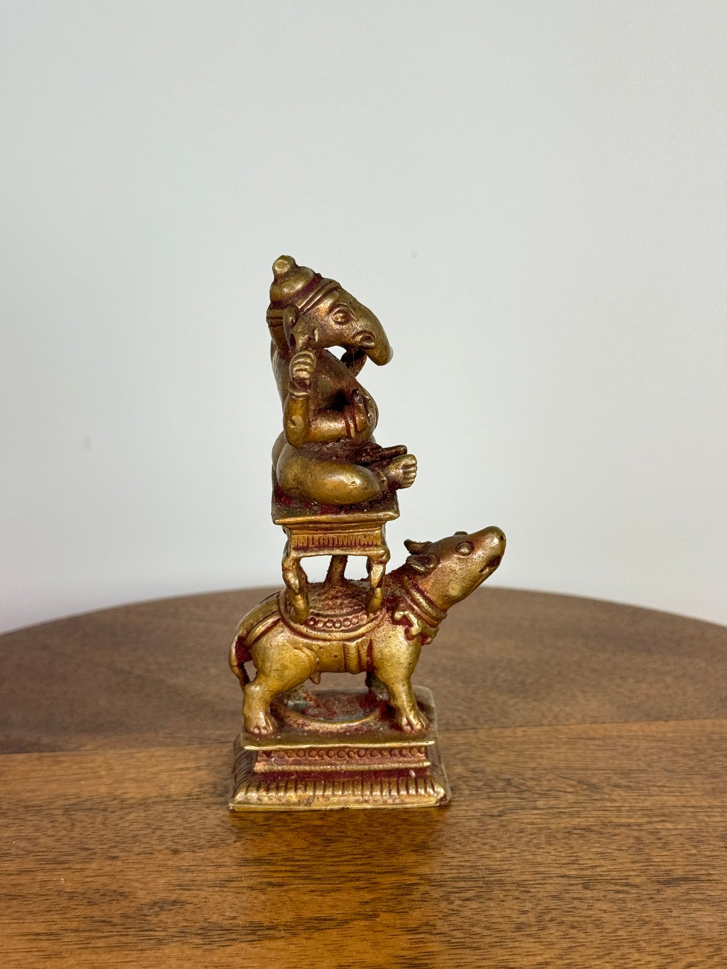 Lord Ganesha on Mooshika Vahana - Museum replicated copper idol