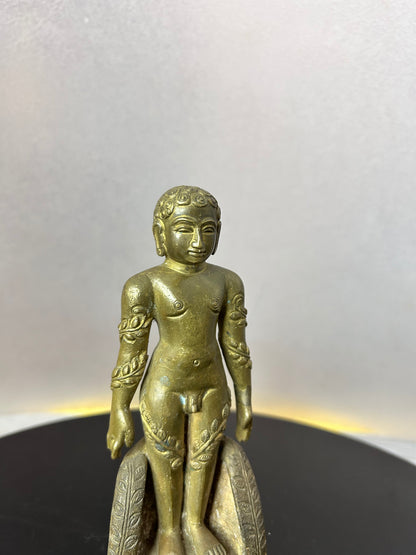 Vintage bronze made mahaveera idol