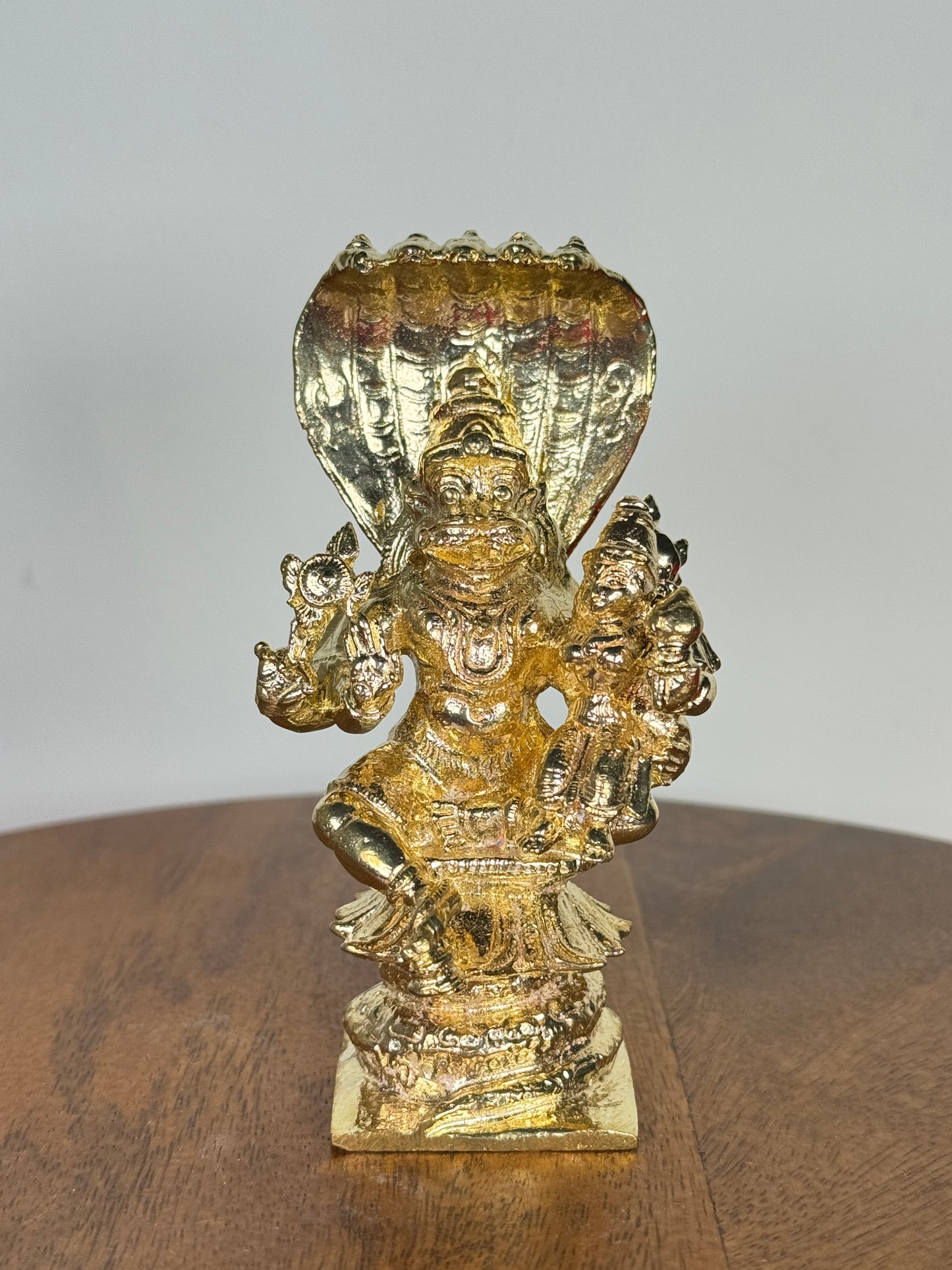Lakshmi Narasimha swamy idol made of panchaloha