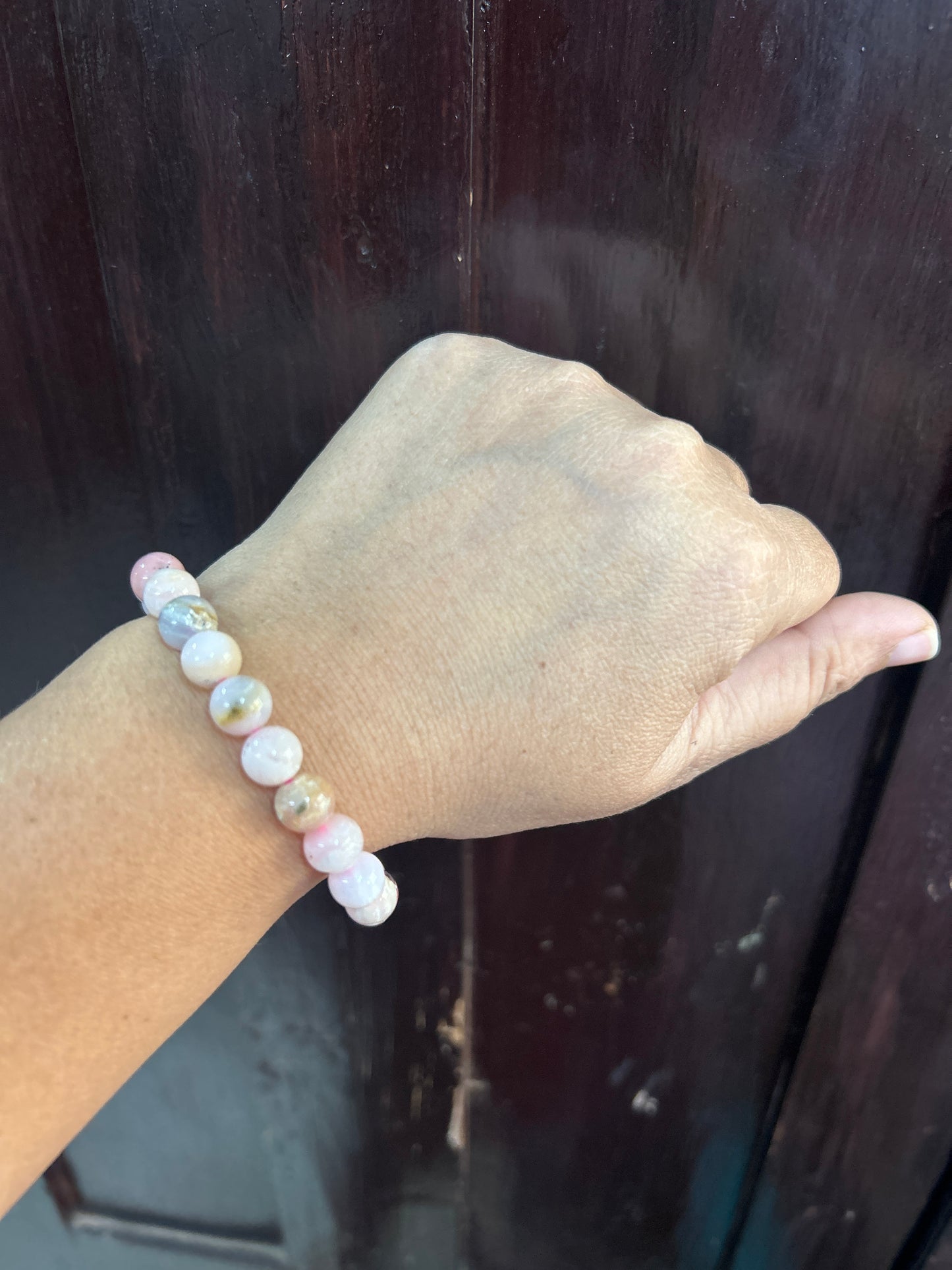 Pink opal bracelet