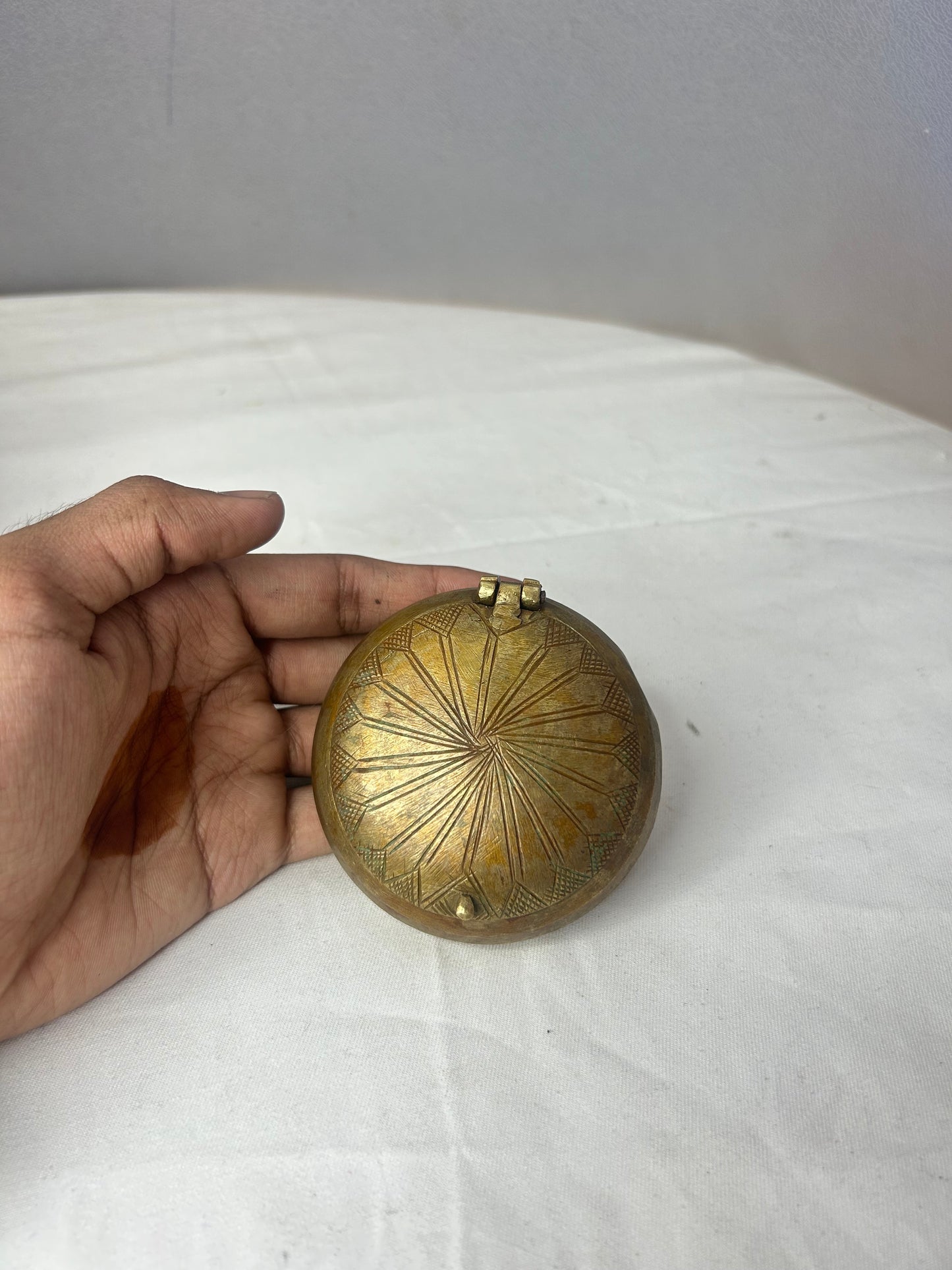 Vintage  brass made  jewelry  box