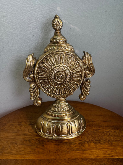 Shanku Chakra Stand - Prasiddh idols presents Panchaloha handcrafted item
