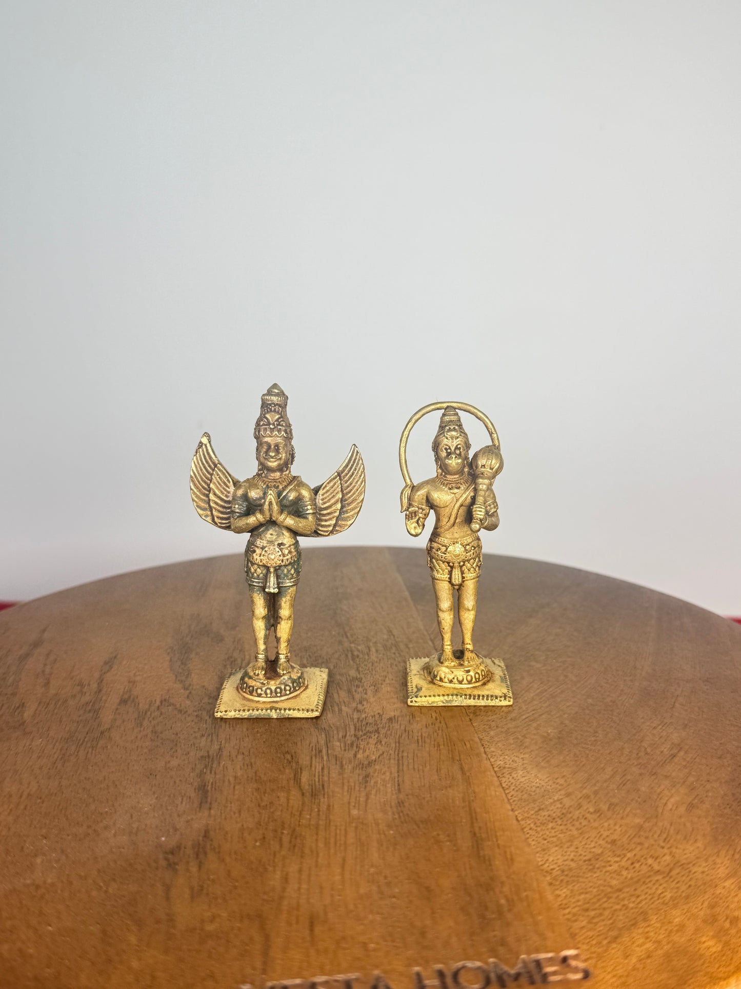 Standing Garuda Hanuman idols - Museum replicated panchaloha idols