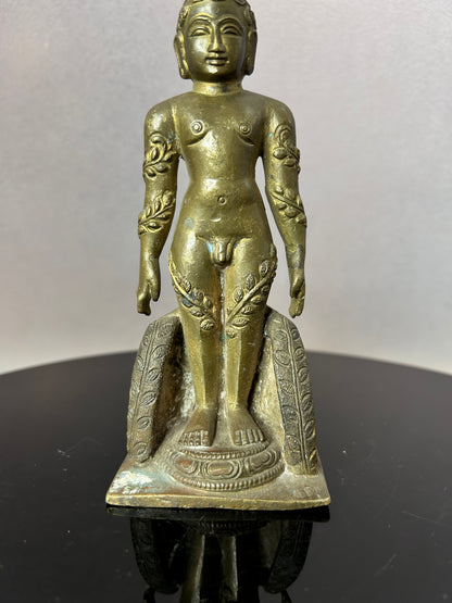 Vintage bronze made mahaveera idol