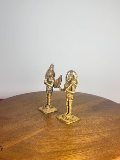Standing Garuda Hanuman idols - Museum replicated panchaloha idols