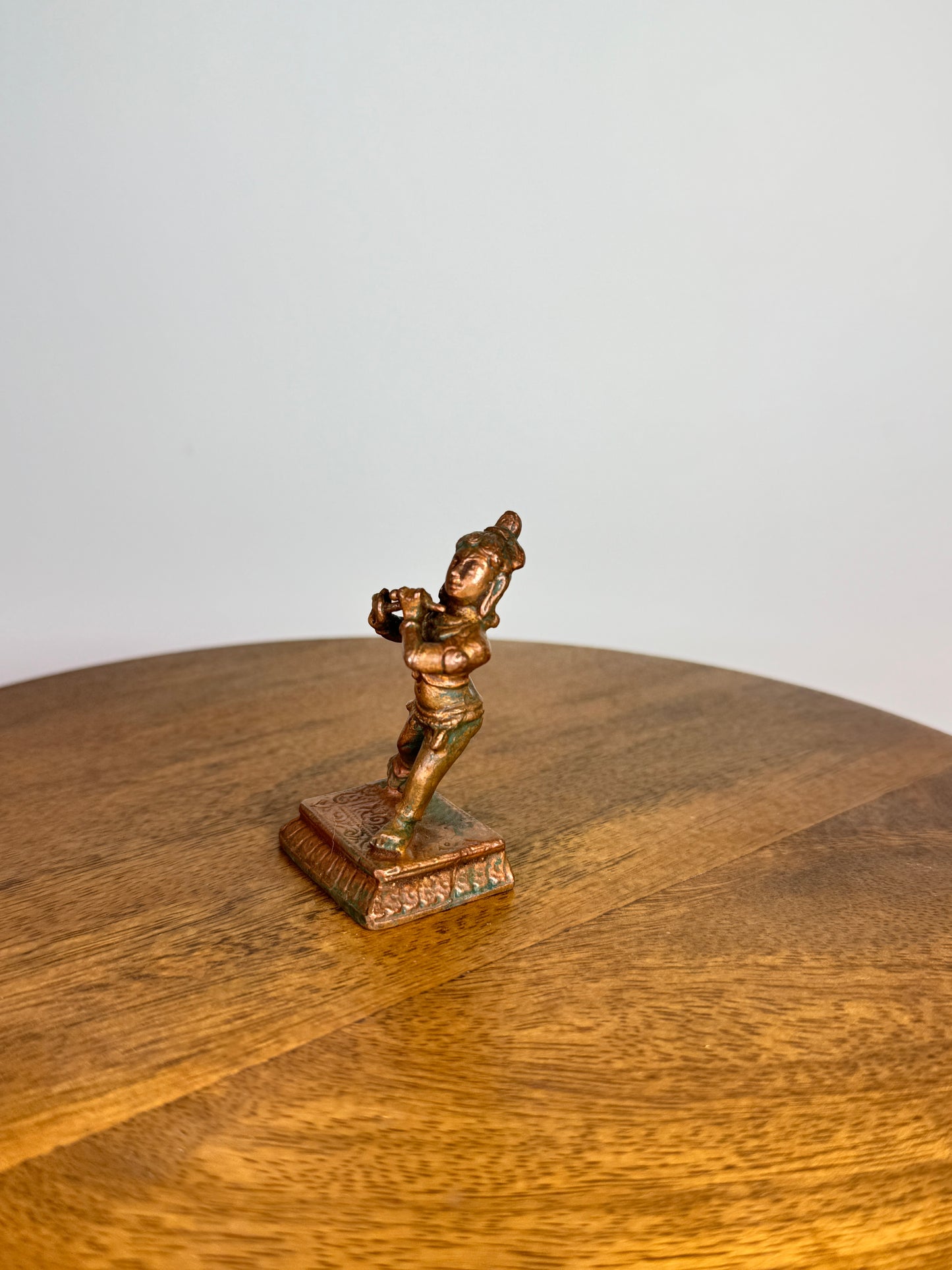 miniature krishna idol - Museum Replicated copper idol