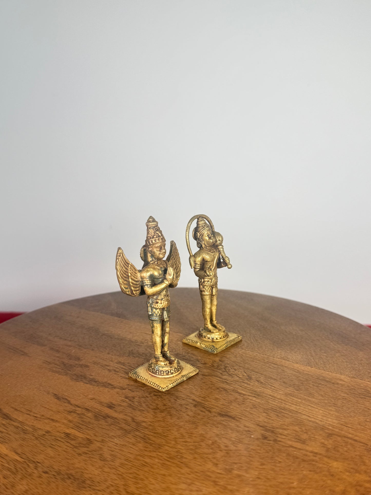 Standing Garuda Hanuman idols - Museum replicated panchaloha idols