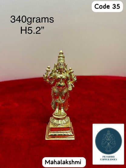 Standing Mahalakshmi- Prasiddh Idols Presents Panchaloha Idol (Custom Made)