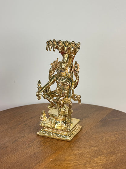 Yoga Lakshmi Narasimha Swamy idol made of panchaloha