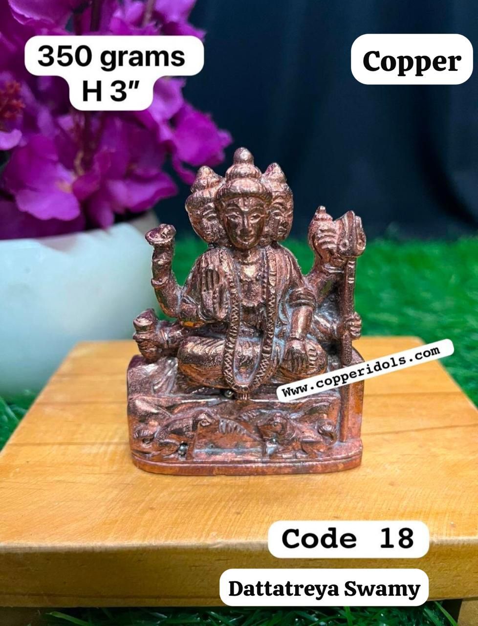 Dattatreya Swamy - Prasiddh idols present copper idol