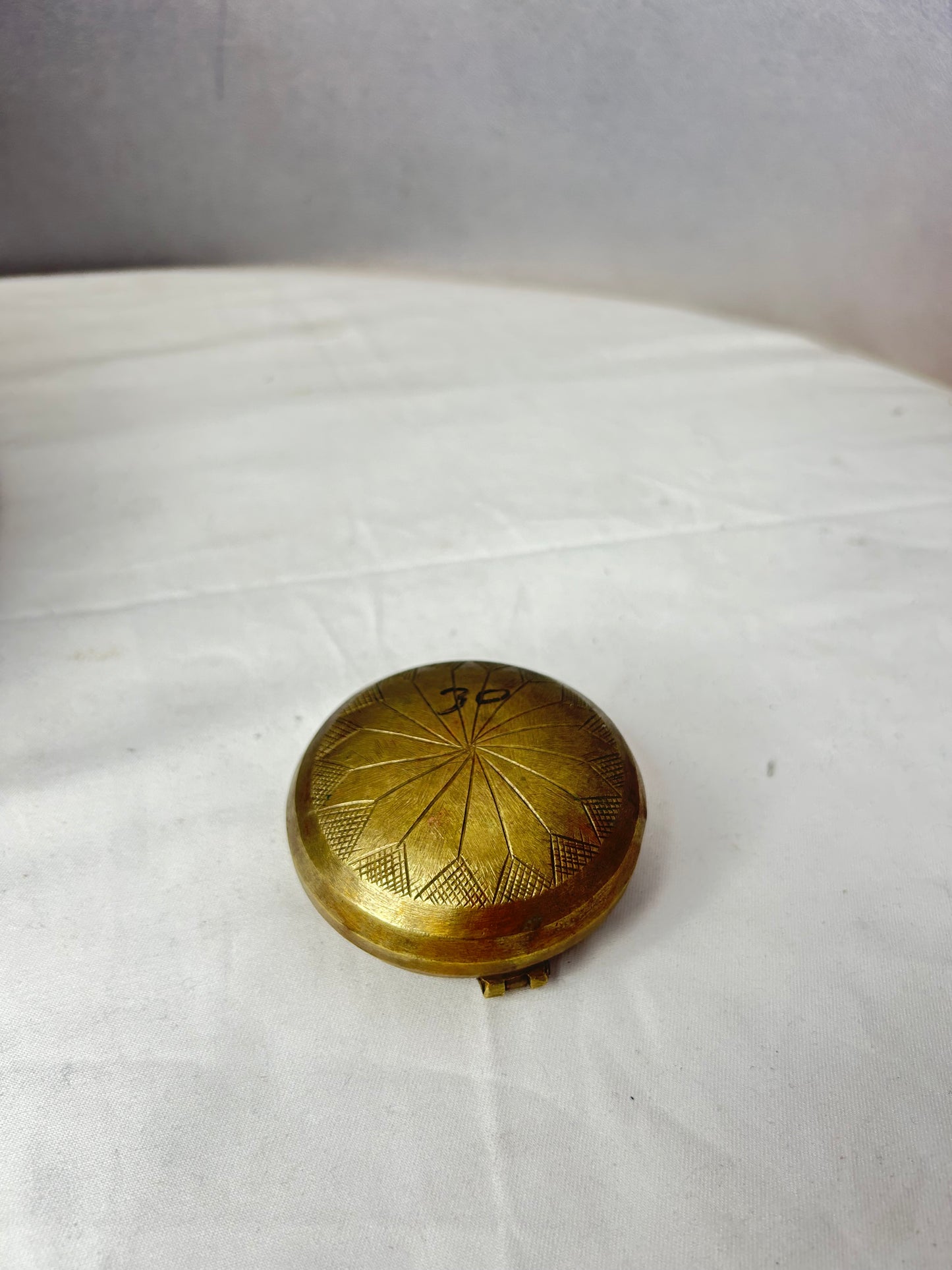 Vintage  brass made  jewelry  box