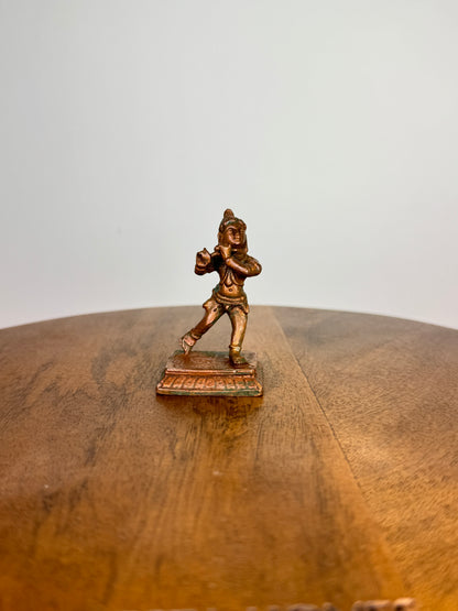 miniature krishna idol - Museum Replicated copper idol