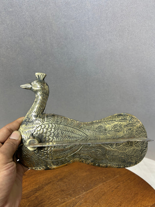 Vintage Brass made peacock themed vegetable cutter