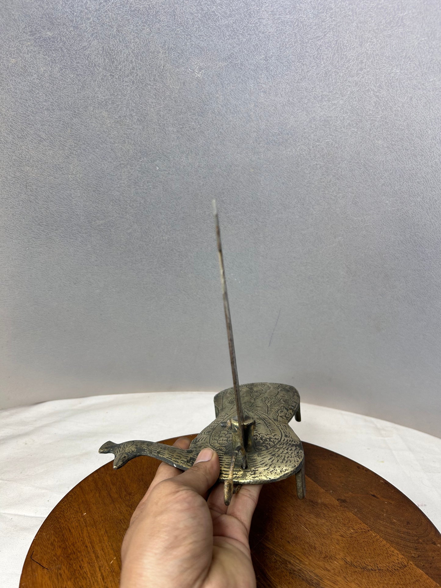 Vintage Brass made peacock themed vegetable cutter